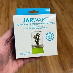 JARWARE Mason Jar Ware HERB SAVER 82603 Green BPA Free LID for WIDE Cann…‎